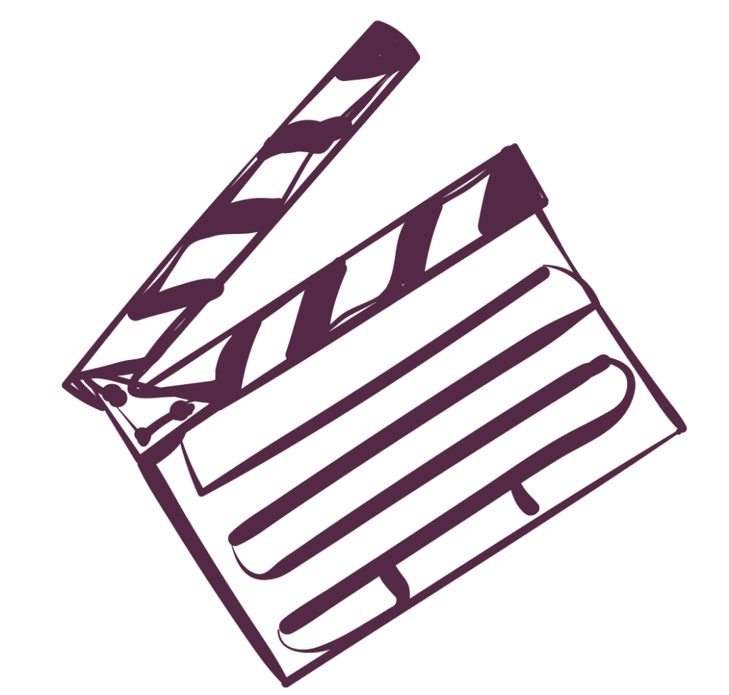 clip art of a Clacker Board 'Three Video Tips'