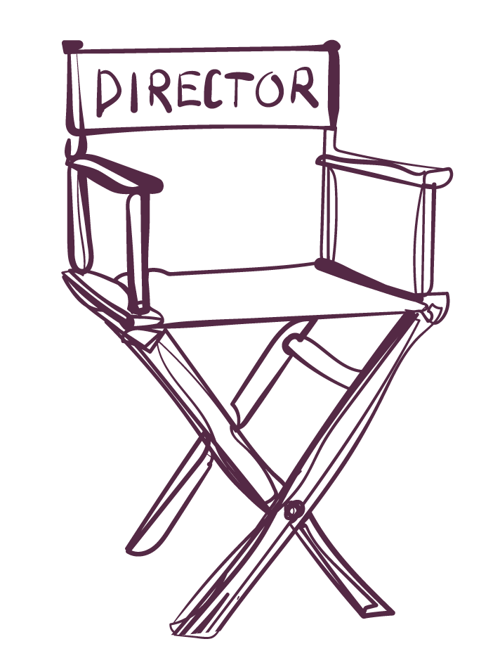 clip art of Directors Chair 'Three Video Tips'
