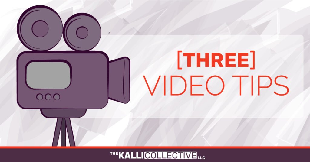 A still for 'Three Video Tips' from the KC blog