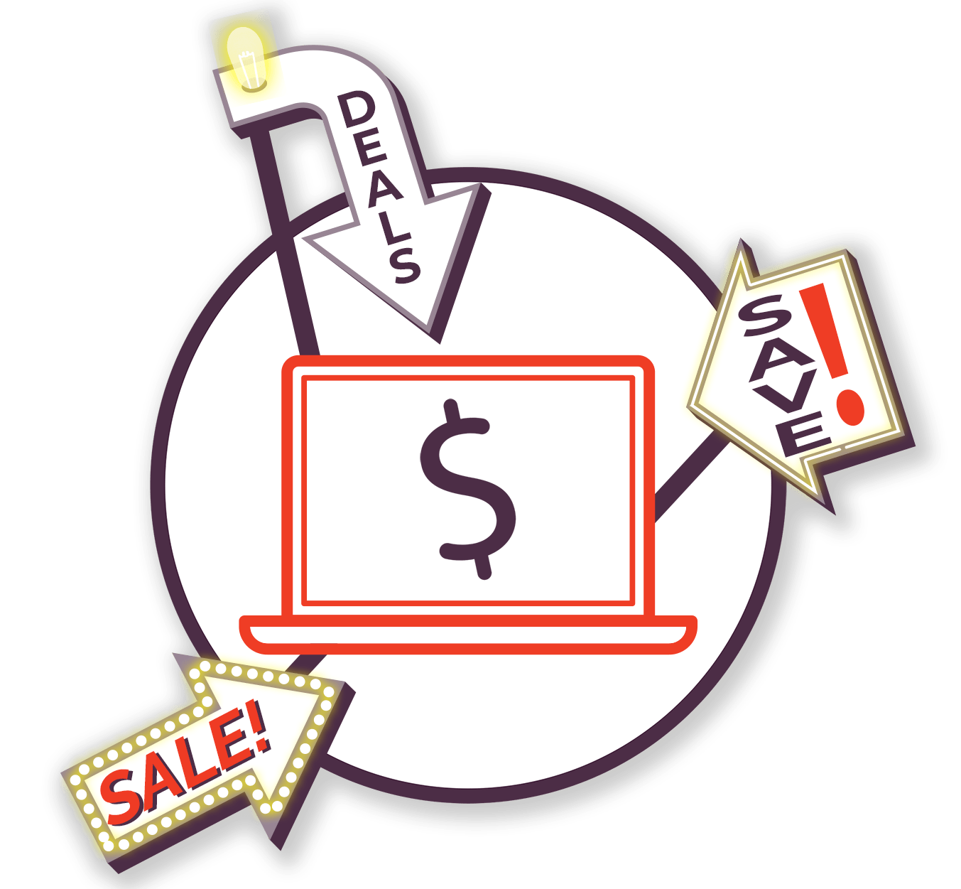 a money saving circular logo for '30 days of Thanks'