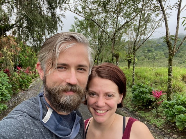 An image of Kalli Fedusenko and partner enjoying the outdoors.