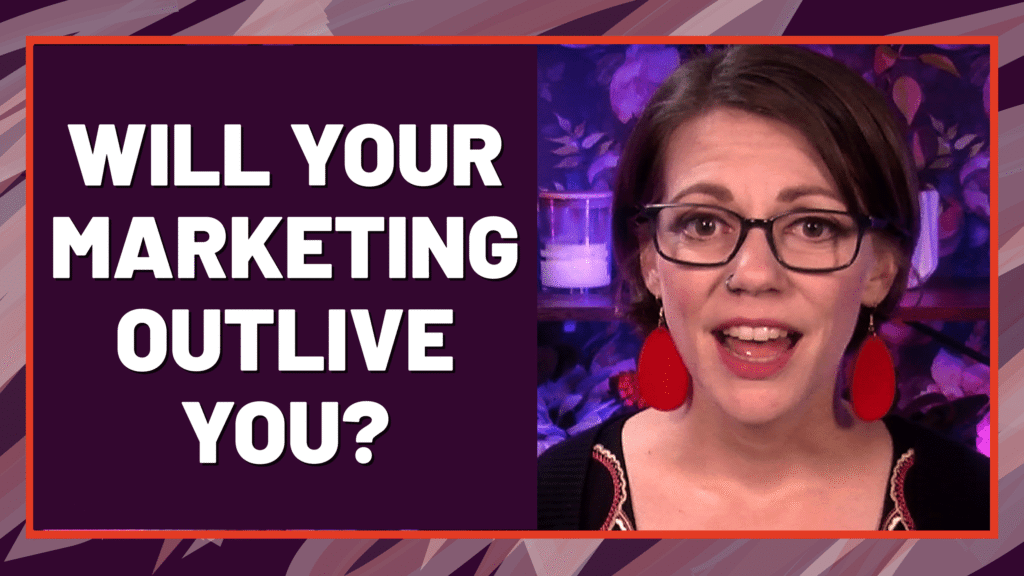 a still for Kalli Collective blog 'Will Your Marketing Outlive You?'