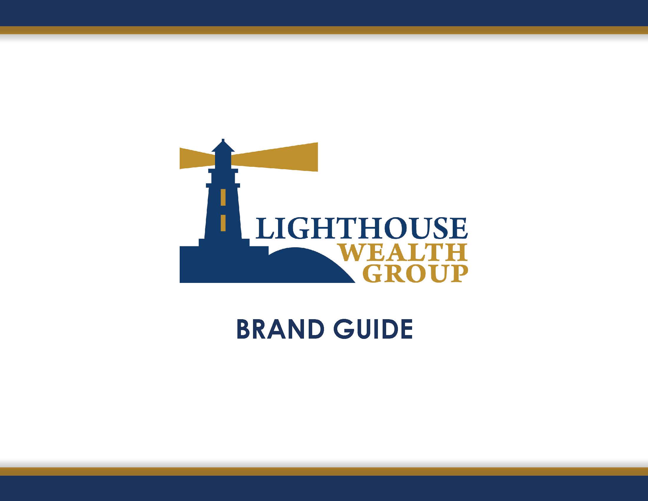 The cover of Lighthouse Wealth Group brand guide