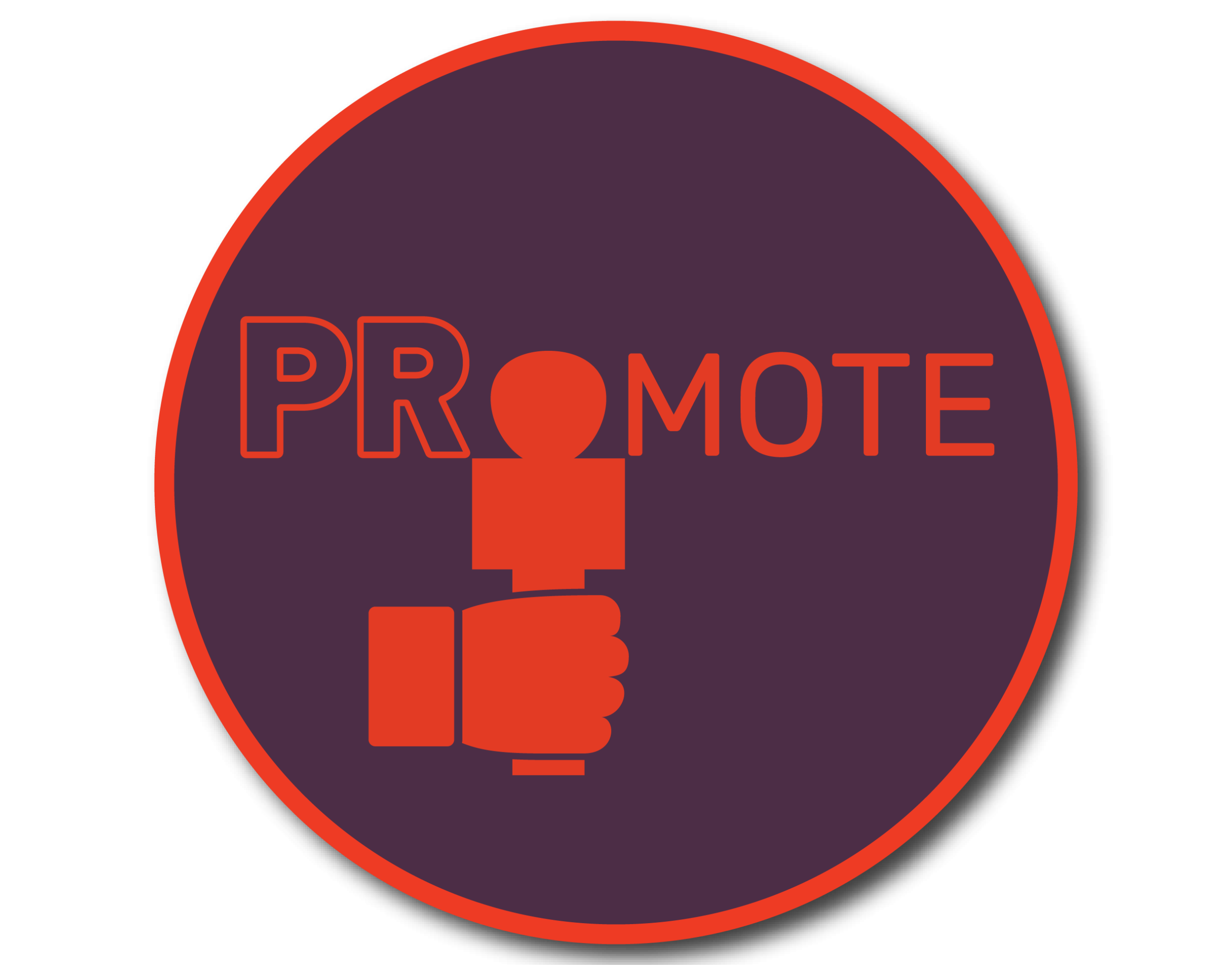 red and purple 'PRomote' logo