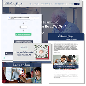 Savvy Advisor Marketing Full Monty Marketing Plan Meakem Group page example